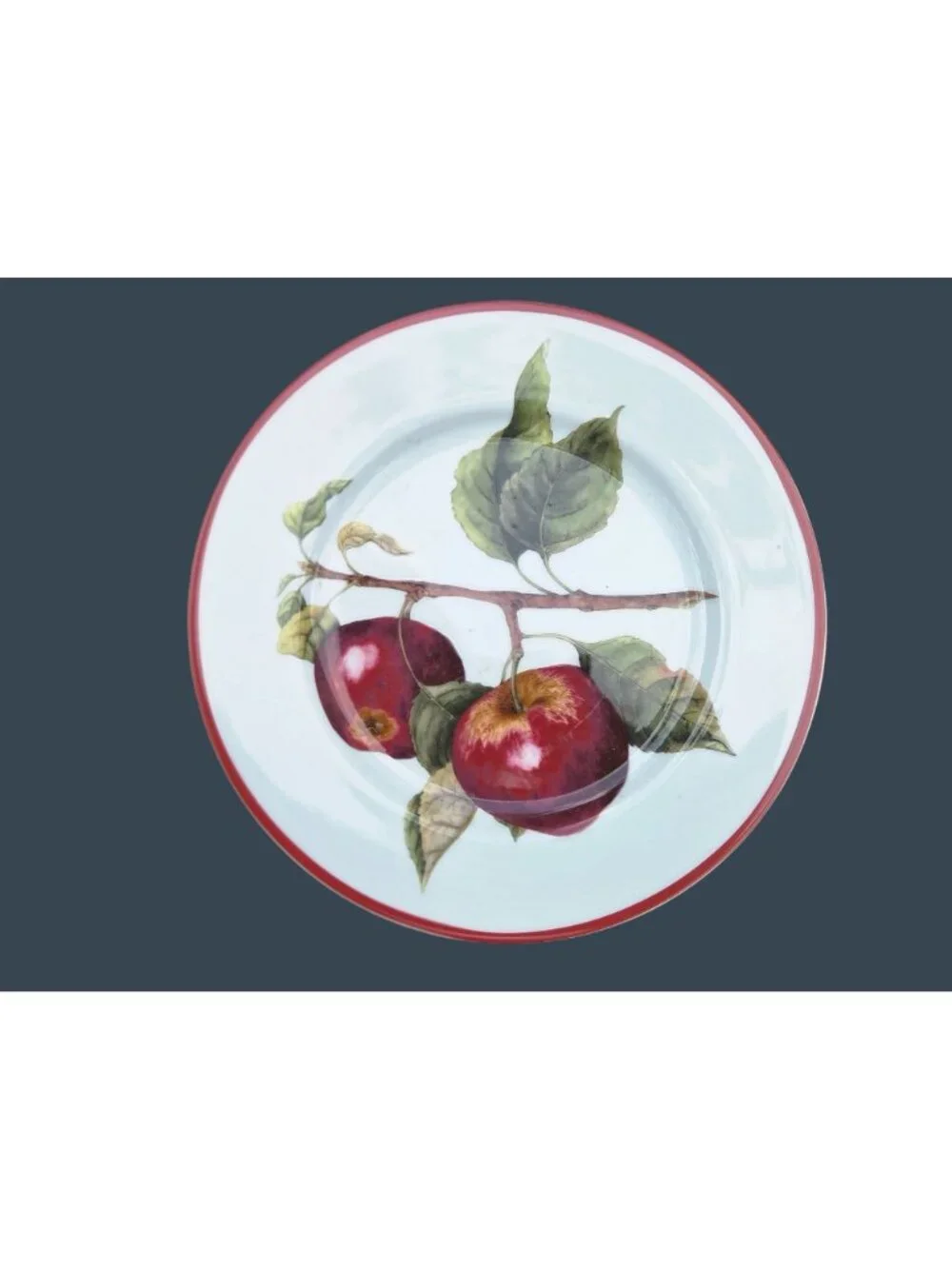 4 Williams Sonoma Apple Dessert Plates 4 Apple Orchard Motif Japan
